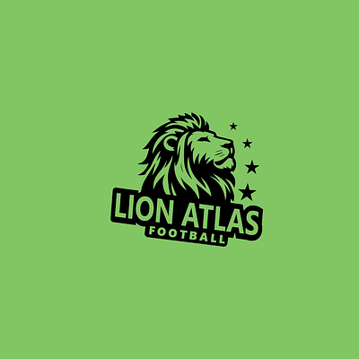 brands Logo Lion Atlas africa animal atlas brand branding football green king lion logo maroc morocco motion graphics png vector