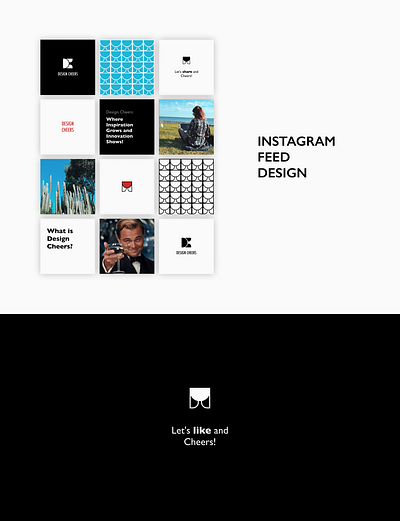 Instagram Feed Design for Design Channel branding design cheers designers instagram instagram branding instagram feed instagram layout visual identity