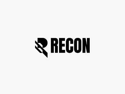 Recon abstract letter letterform logo modern simple