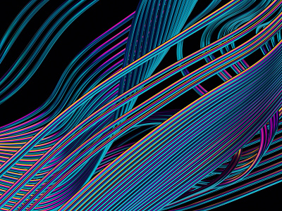 Lines 3d abstract art background blender branding colorful design illustration iridescent lines render shape