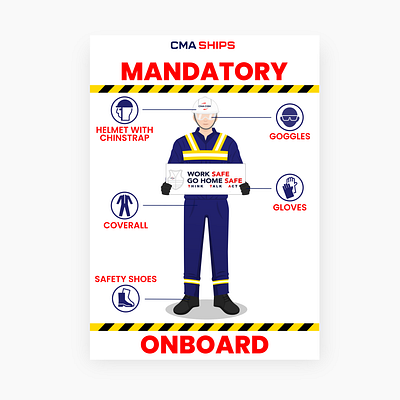 Poster Design for CMA CGM design freelance work graphic design graphic designer poster poster design poster designer safety shipping vector