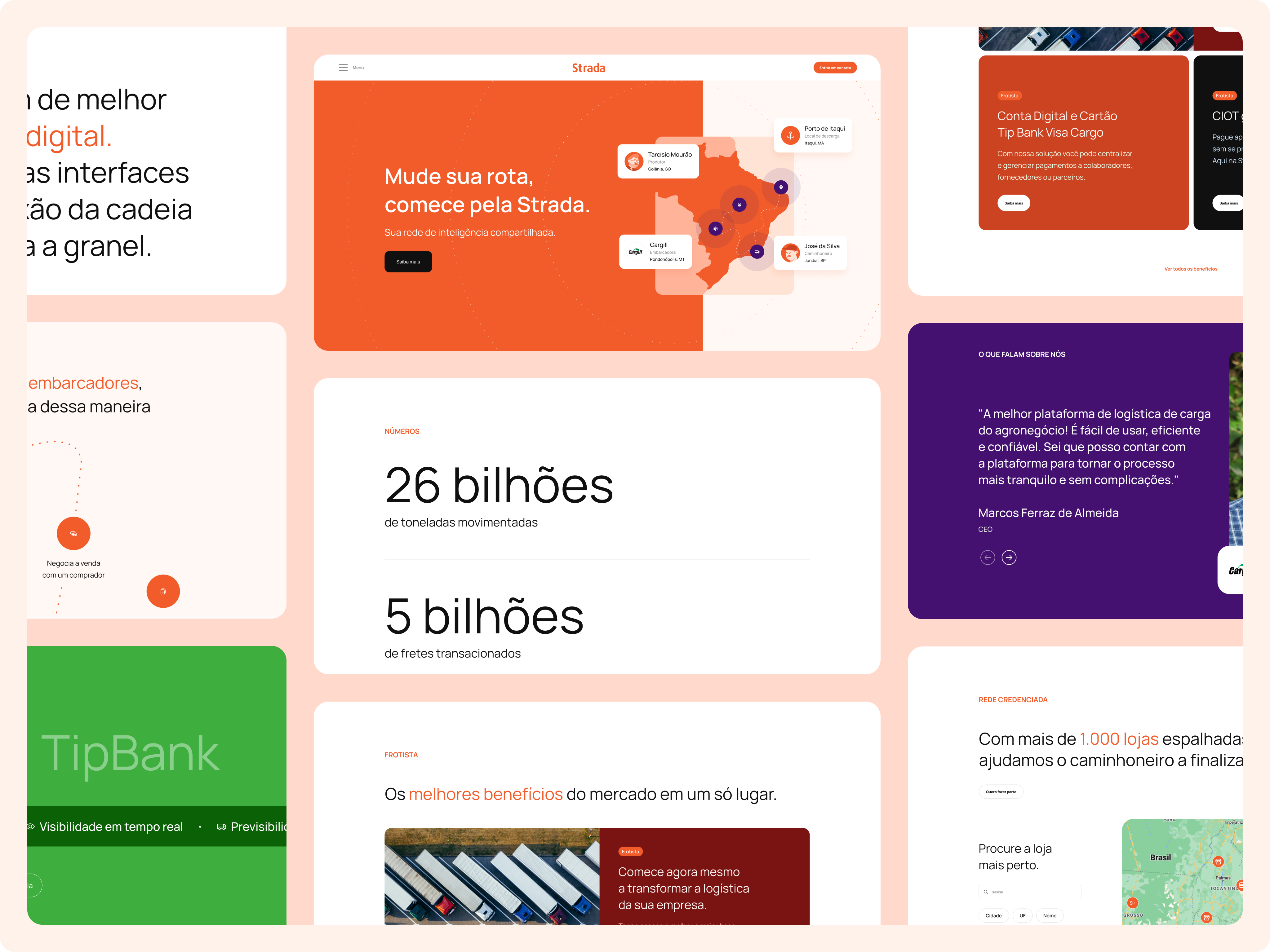 Strada Logtech Brazil 🇧🇷 2023 agro brazil desktop illustration interaction landing page logtech motion graphics strada ui ux