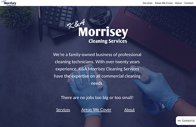 K&A Morrisey Cleaning Services branding design figma inkscape logo logo design responsive web design ux web design
