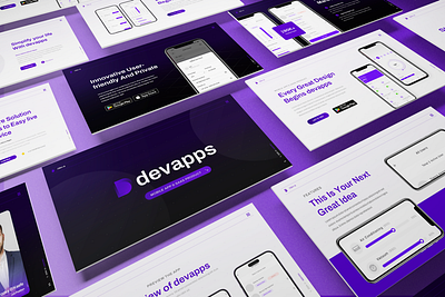 Mobile App & Saas Presentation Templates picth deck