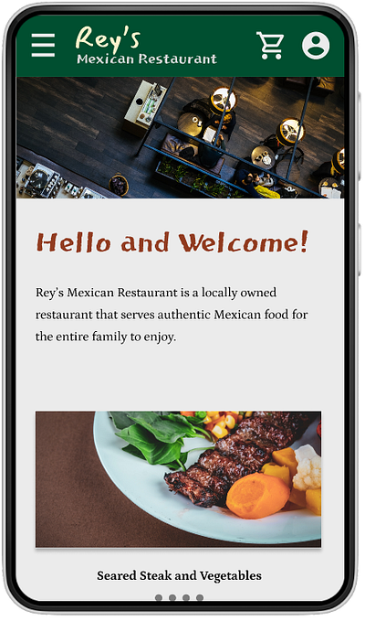 Rey's Restaurant App branding figma inkscape logo design mobile app design ui ux