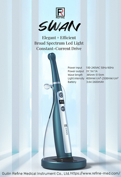 Refine Medical Dental Curing Light - Swan dentalcuringlight dentist orthodontic refinemedical swan