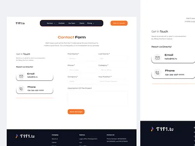 Agency Contact Form Design blog blog post design graphic design inspiration landing page ui uiux
