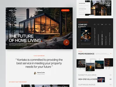 Kontako - Real Estate Landing Page agency appart business clean design home landing page property property search real estate real estate agency real estate web realestate ui web web design website