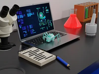 Radiated spider - 3D character modeling 3d 3d blender 3d design 3d model 3d render character design character modeling design graphic design illustration monster spider