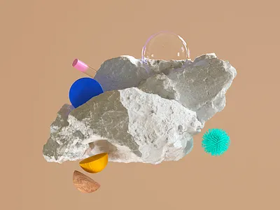3d scanned rock 3d 3dmodel blender branding cinema4d design illustration
