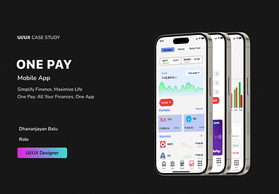 One Pay banking budget card digital expense finance graphic design investing loans pay paymentapp personalfinance stocks trade ui uiux userresearch ux vector wallet