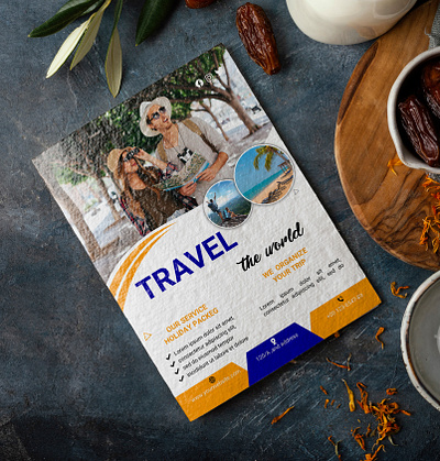 Travel Agency Flyer branding graphic design logo travel agency flyer vector