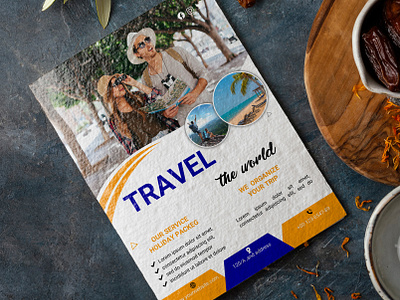 Travel Agency Flyer branding graphic design logo travel agency flyer vector
