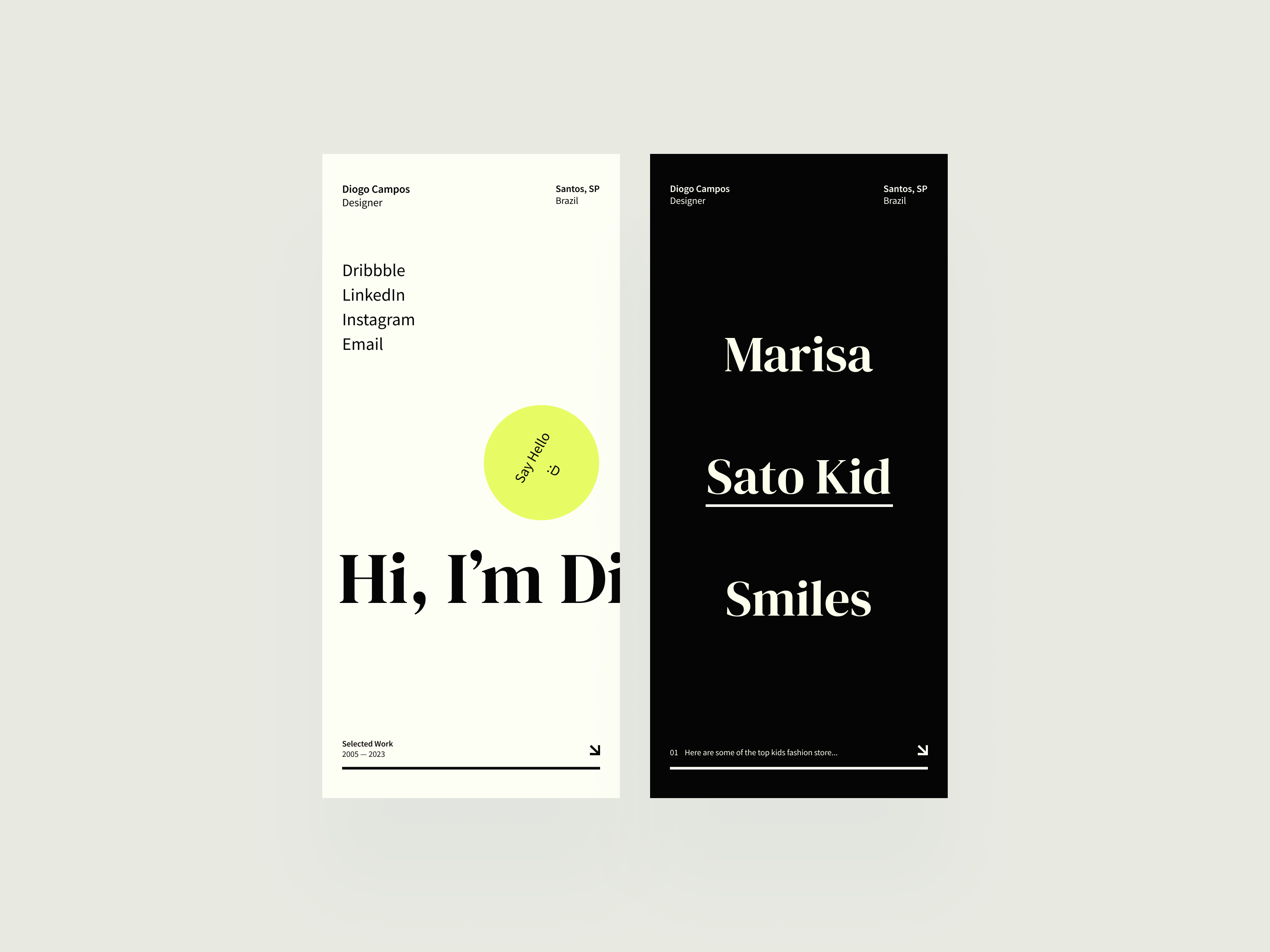 Diogo Campos - Portfolio design interface layout mobile ui ux