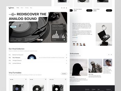 Waltz - Ecommerce Landing Page clean e commerce website ecommerce ecommerce landing page landing page minimalist music online shop shopping store ui ui ux uidesign ux vinyl records vynil records ecommerce web web design website website design