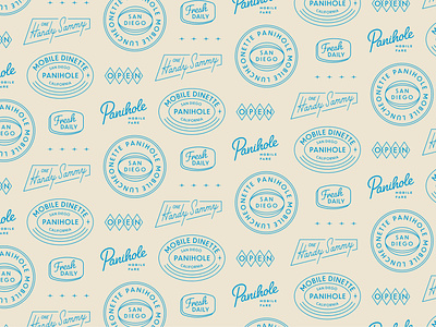 Panihole Mobile Fare 1950s branding california design food truck graphic design hollywood la logo los angelas mid century motel restaurant retro san diego type typography vector