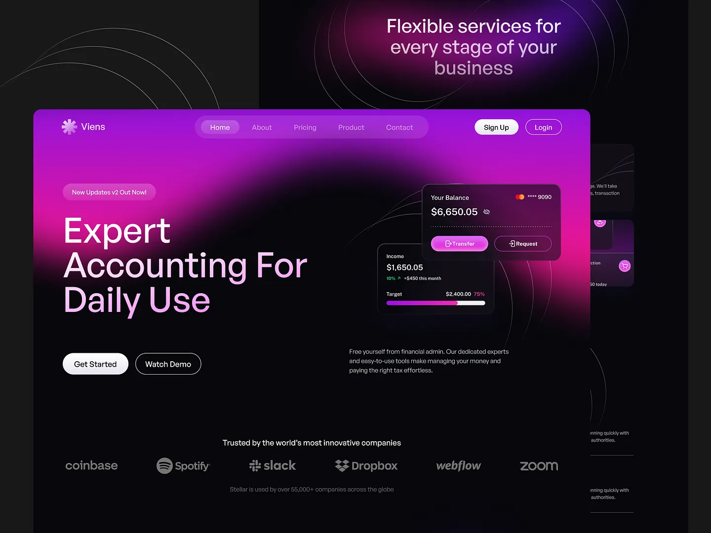 Innovative Experimental Website Design for Accounting Services