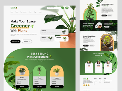 Gardening Website gardening website landing page plant website web design website website design website ui
