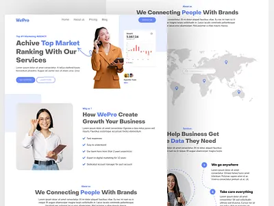 Digital Marketing Landing Page ads advertising agency branding company design digital marketing global landing page marketing modern saas seo seo agency seo website shoping simple ui website website design