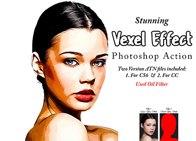 Stunning Vexel Effect Photoshop Action supper oil