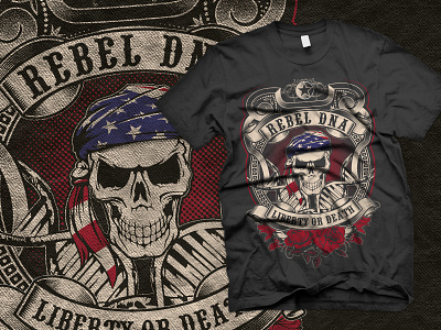 Rebel Dna With us Flag Custom T Shirt custom t shirt graphic design skull t shirt t shirt design