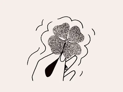 Fortune challenge clover concept flat fortune hand illustration illustrator inktober2023 texture