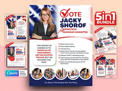 Election Campaign Material Promotional Templates political template bundle