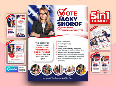 Election Campaign Material Promotional Templates political template bundle