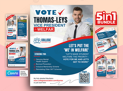 Election Campaign Material Promotional Templates political template bundle