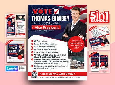 Election Campaign Material Promotional Templates political template bundle