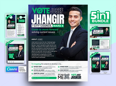 Election Campaign Material Promotional Templates political template bundle