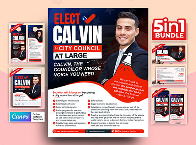 Election Campaign Material Promotional Templates political template bundle