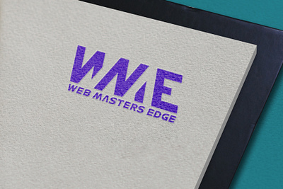 WebMastersEdge Logo on White Paper Texture branding design illustration logo typography