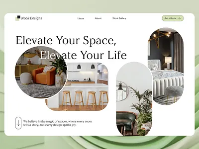 Landing Page Concept For An Interior Design Agency architecturewebsite graphic design hero section interiordesign landingpage ui webdesign website website design