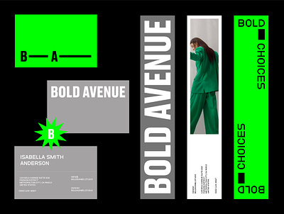 Bold Avenue / Brading & Packaging Desgn balenciaga bold bottega branding clothing fashion fashion store high fashion label label design minimalist moda modern neon outfit packaging design street wear style