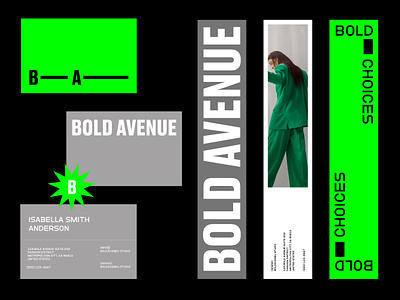 Bold Avenue / Fashion / Brading & Packaging Desgn balenciaga bold bottega branding clothing fashion fashion store high fashion label label design minimalist moda modern neon outfit packaging design street wear style