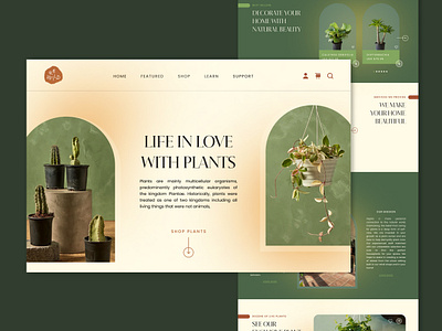 Rewild - Plant Shop Website ecommerce garden graphic design green website online shop plant plant shop plant store plants ui uiux ux visual design web design website