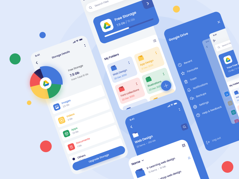 Google Drive Redesign app application design branding g drive graphic design redesign ui ui design