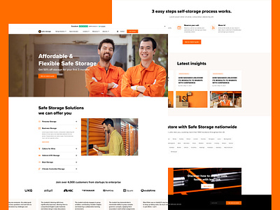 Safe Storage Website mockup design self storage storage ui uiux website design
