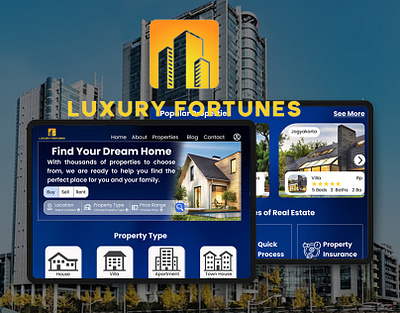 Website Luxury Fortunes design graphic design real estate ui ux website