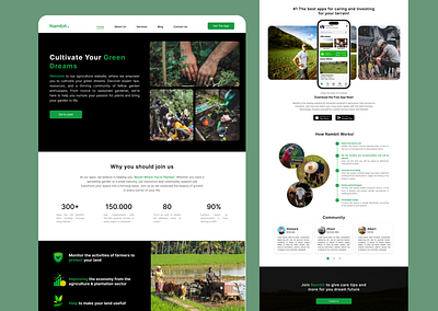 Nambit - Farm Landing Page design ui ux website