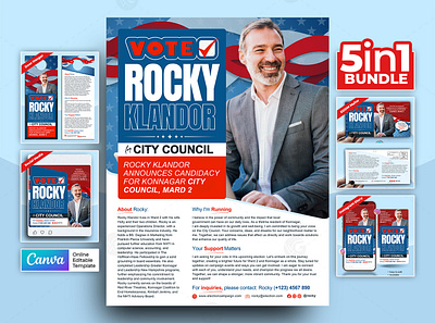 Election Campaign Material Promotional Templates political template bundle