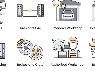 Car Services and Workshop Icons car garage icons car services icon car workshop icon garage icon workshop icon