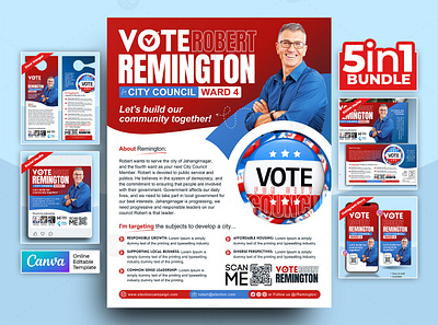 Election Campaign Material Promotional Templates political template bundle