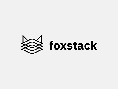 foxstack brand branding design fox fox business fox logo graphic design logo logodesign logomark logotype monoline stack startup symbol tech logo