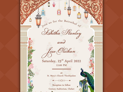 Betrothal Ceremony with Floral Delights Design no. 2829 graphic design