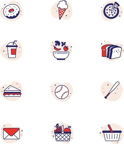 Ice Cream Icons design graphic design icons set illustration logo typography vector