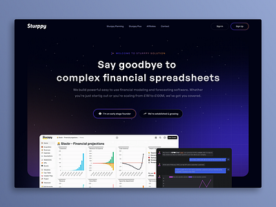 Sturppy - Financial AI Solution Landing Page ai ai website uxui web design