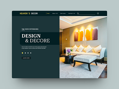 Interior design web app design banner branding design designdecor home decoe interior interior design web interior home design ui ux