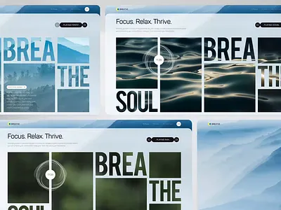 Hero Section UI/UX Design hero banner hero section interaction interface landing page meditation relax soul ui ui design ui web web design